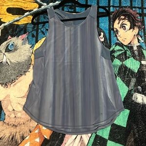 Lululemon Blue Women's Activewear Tank Top W/ Mesh Accent 16" P2P 8